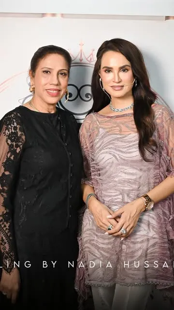 Angie Marshall with Nadia Hussain at the Bling masterclass